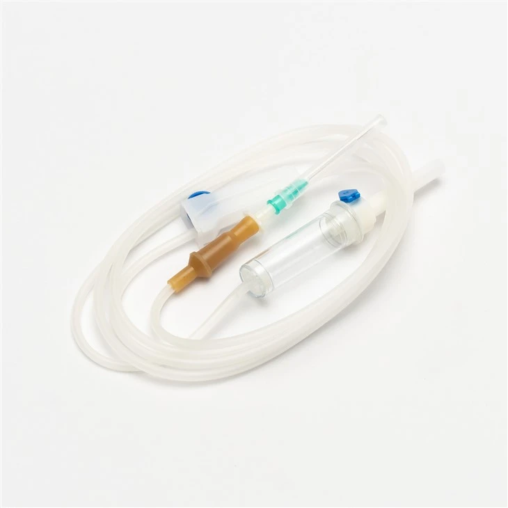 Medical Disposable IV Infusion Giving Fluid Drip Set Sterile IV Administration Infusion Set With Flow Regulator