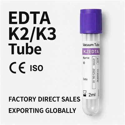 ห้องปฏิบัติการสูญญากาศหลอดทดลองตัวอย่างเลือดทดสอบ K2 K3 EDTA หลอด EDTA